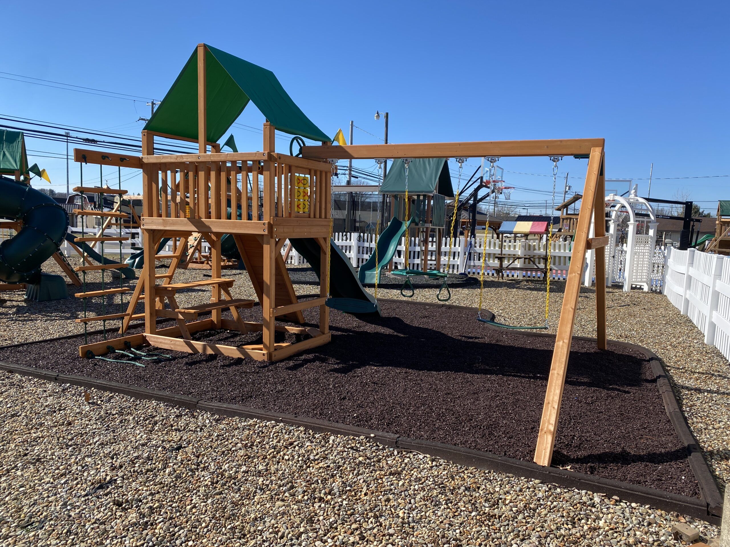 backyard outdoor swing set
