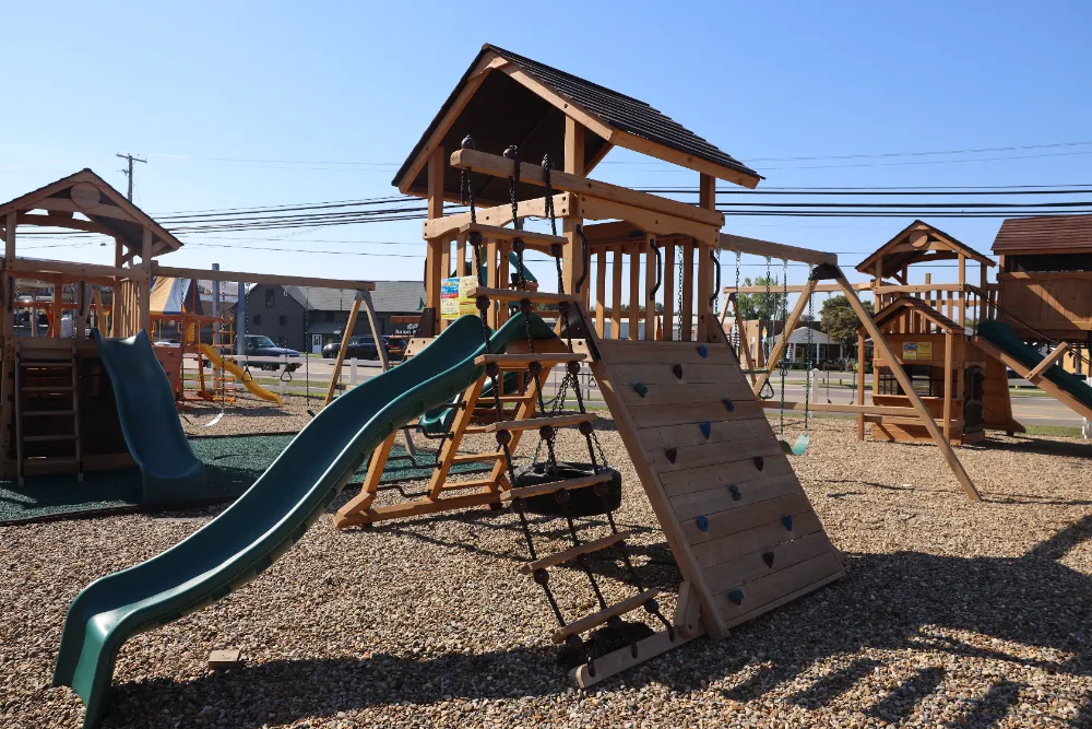 swing set with tire swing