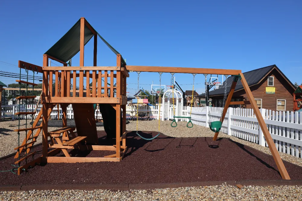 swing set with binoculars