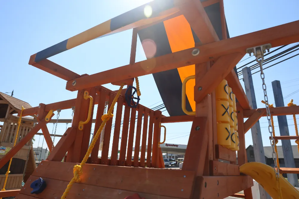 wood swing set on sale