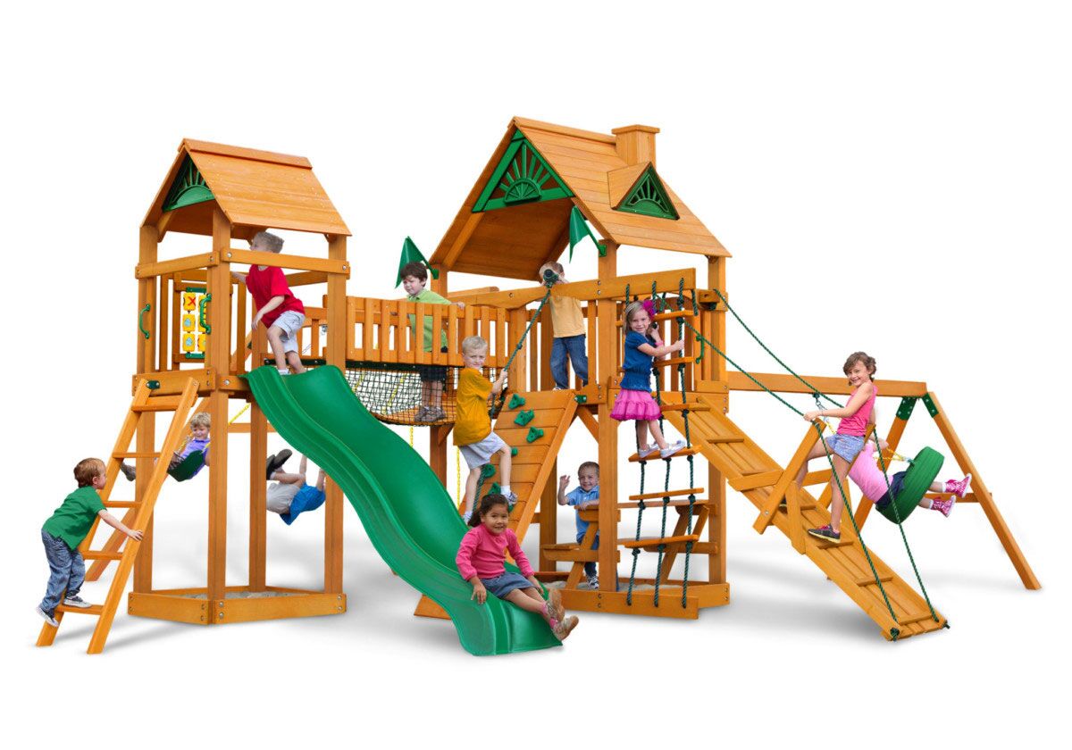 swing set with tire swing