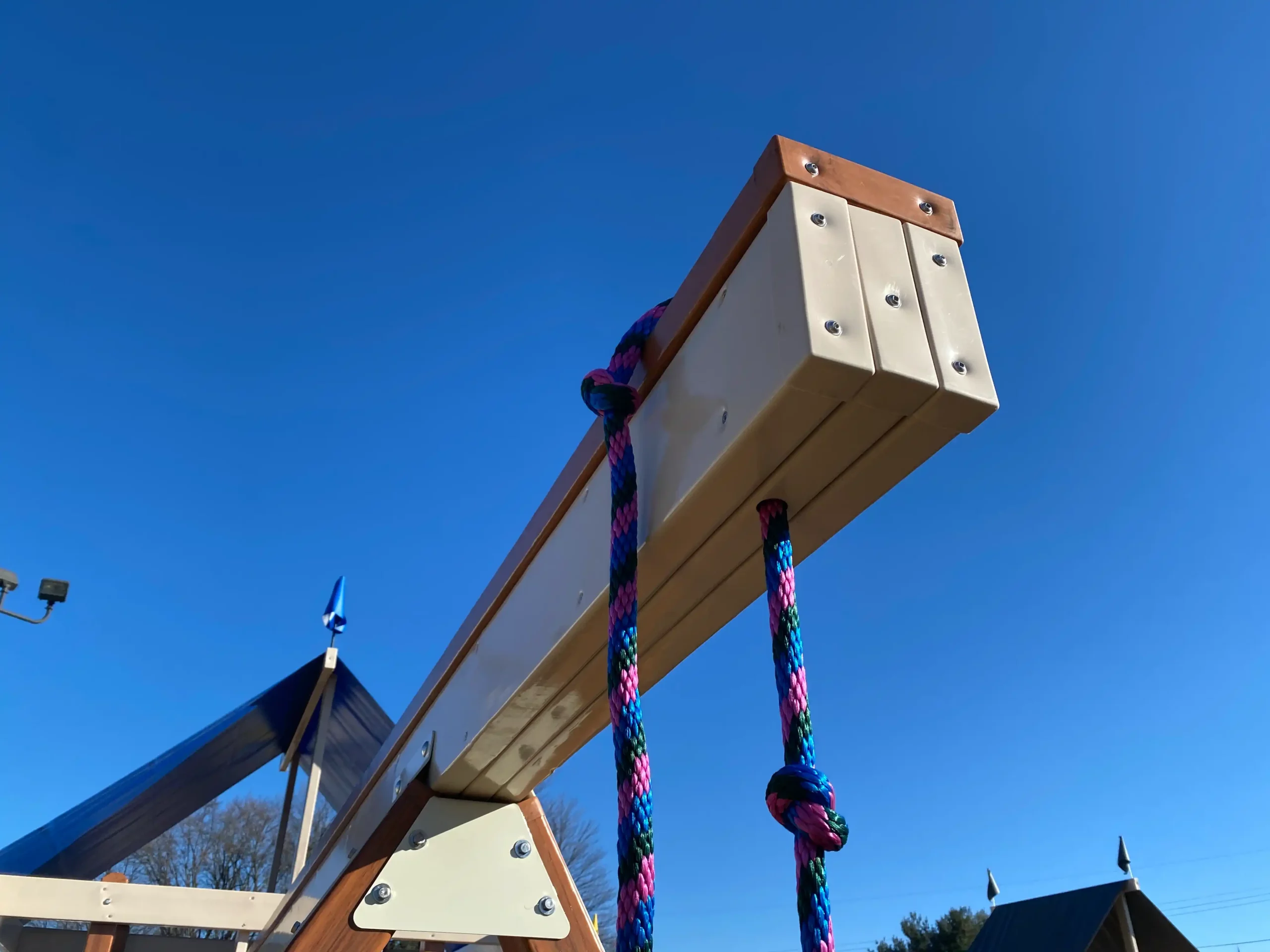 Swing set with monkey bars and tire swing kids world play systems 1