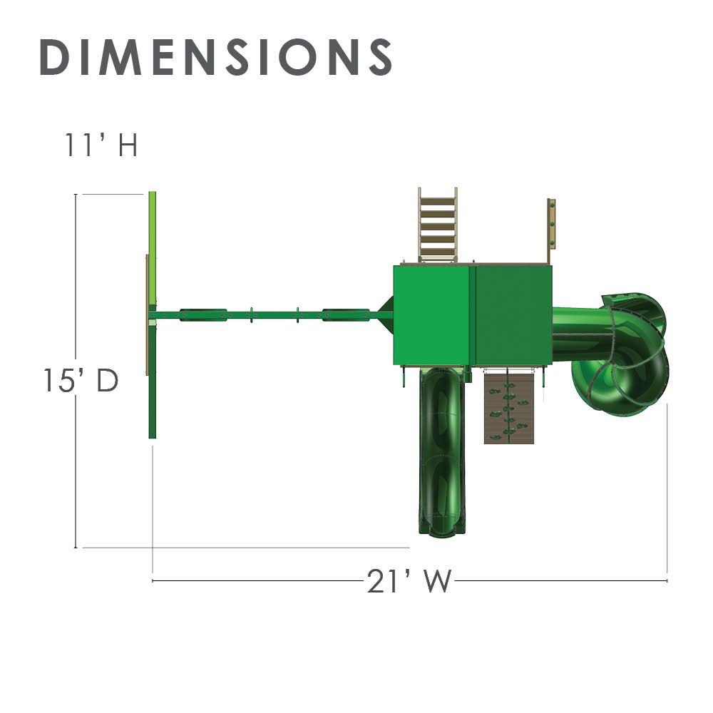 Tundra with Tube Slide and Green Vinyl Canopy - Image 2