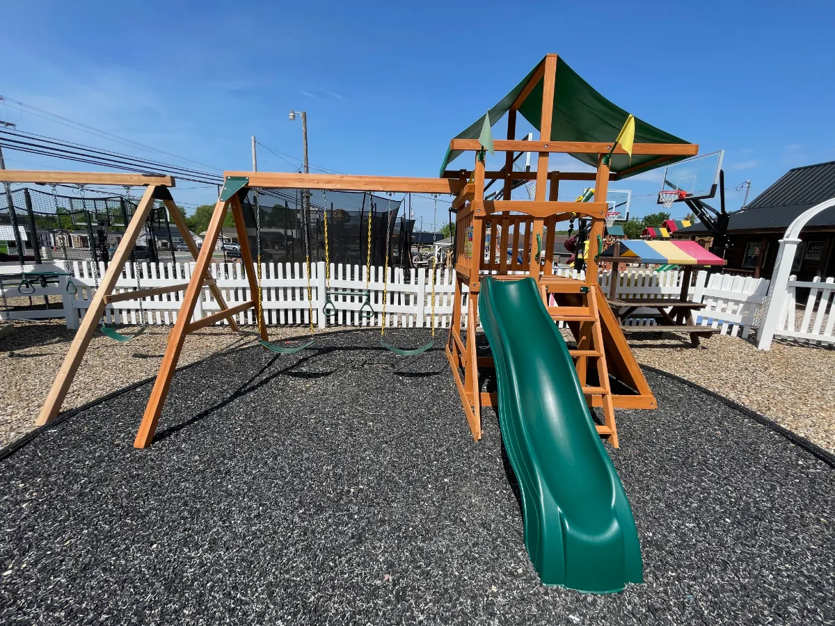 kids world play panda swing set