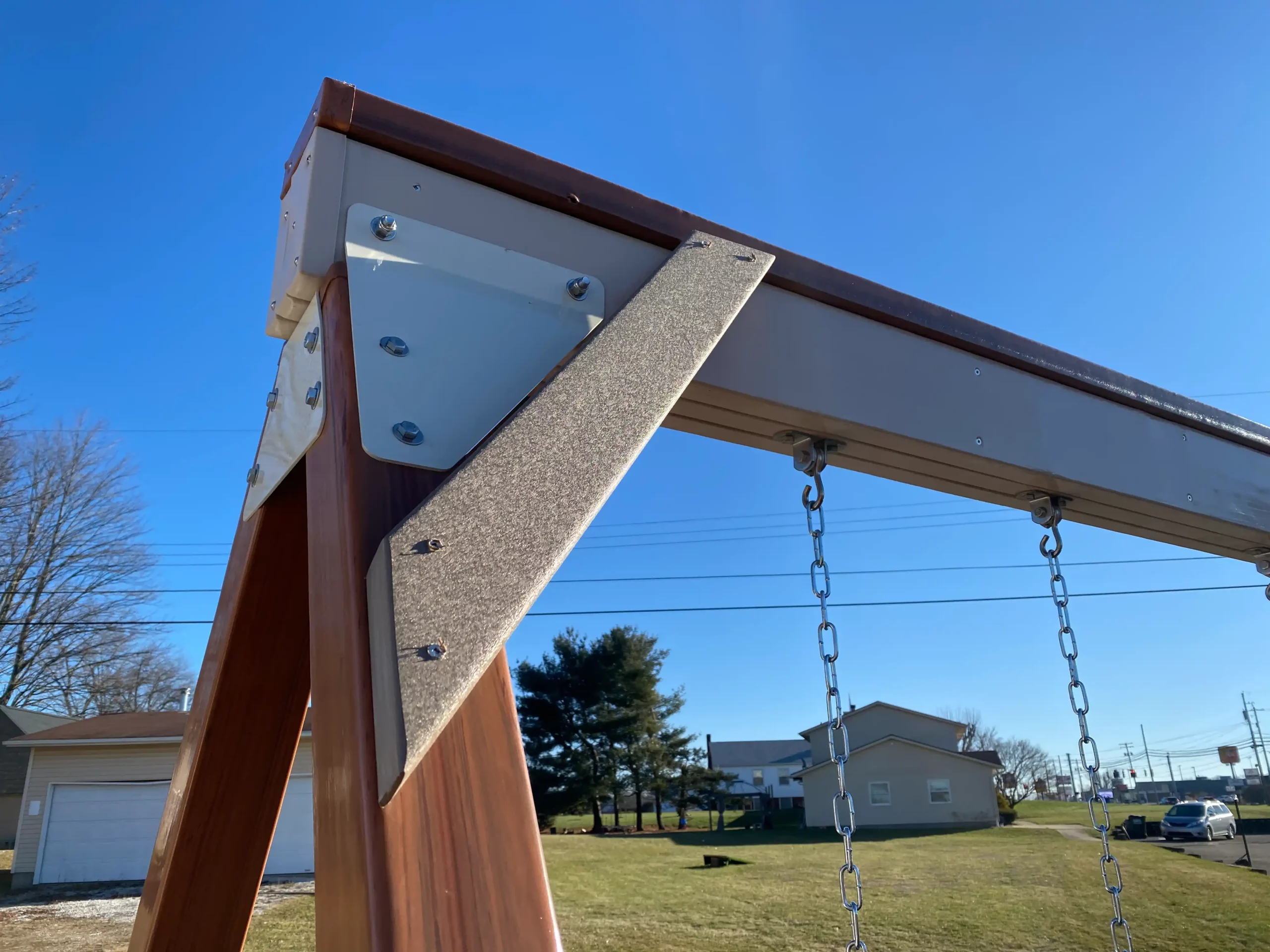 Basic a frame swing set kids world play systems