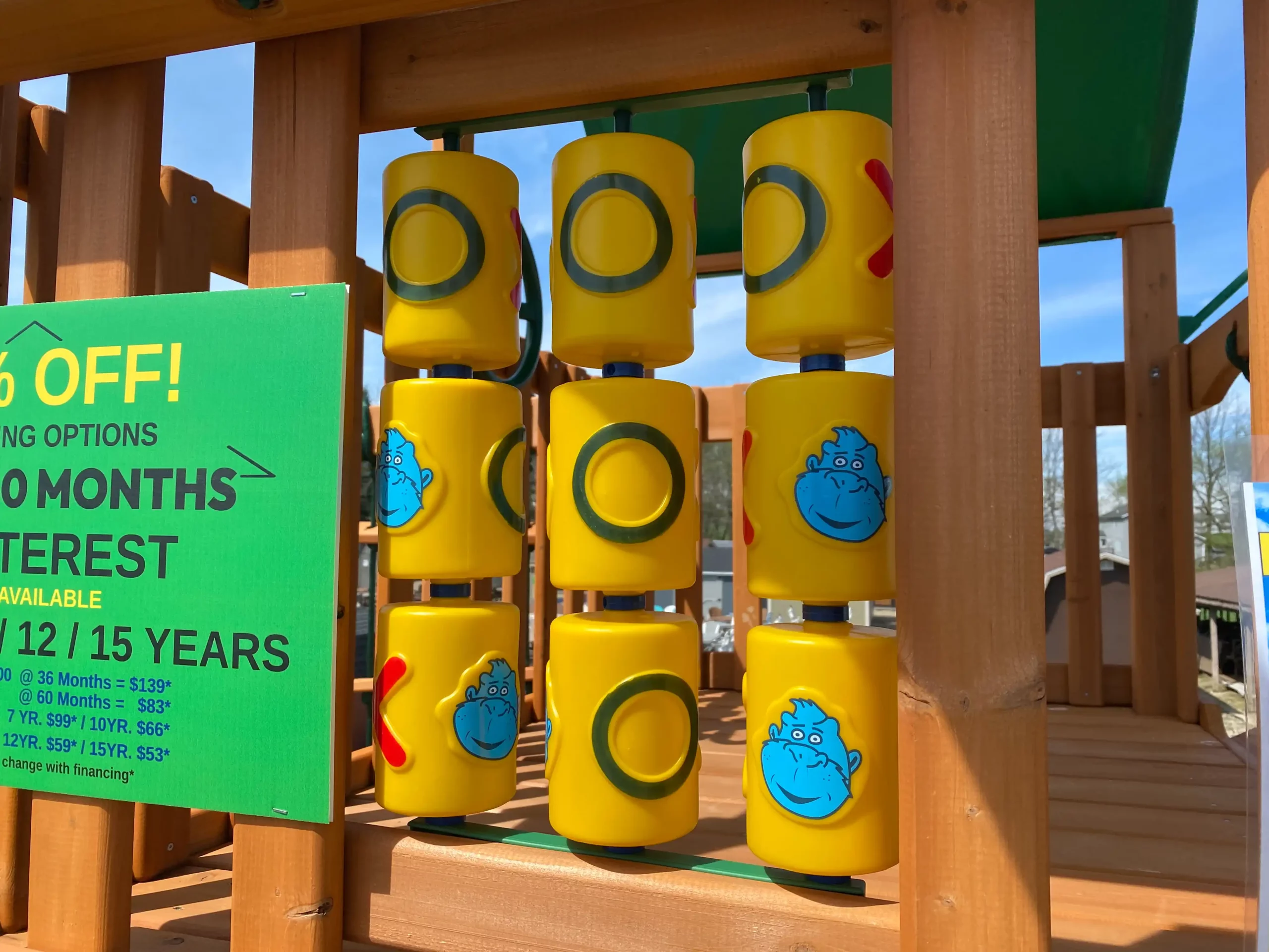 3 person canopy swing set with cushions kids world play systems