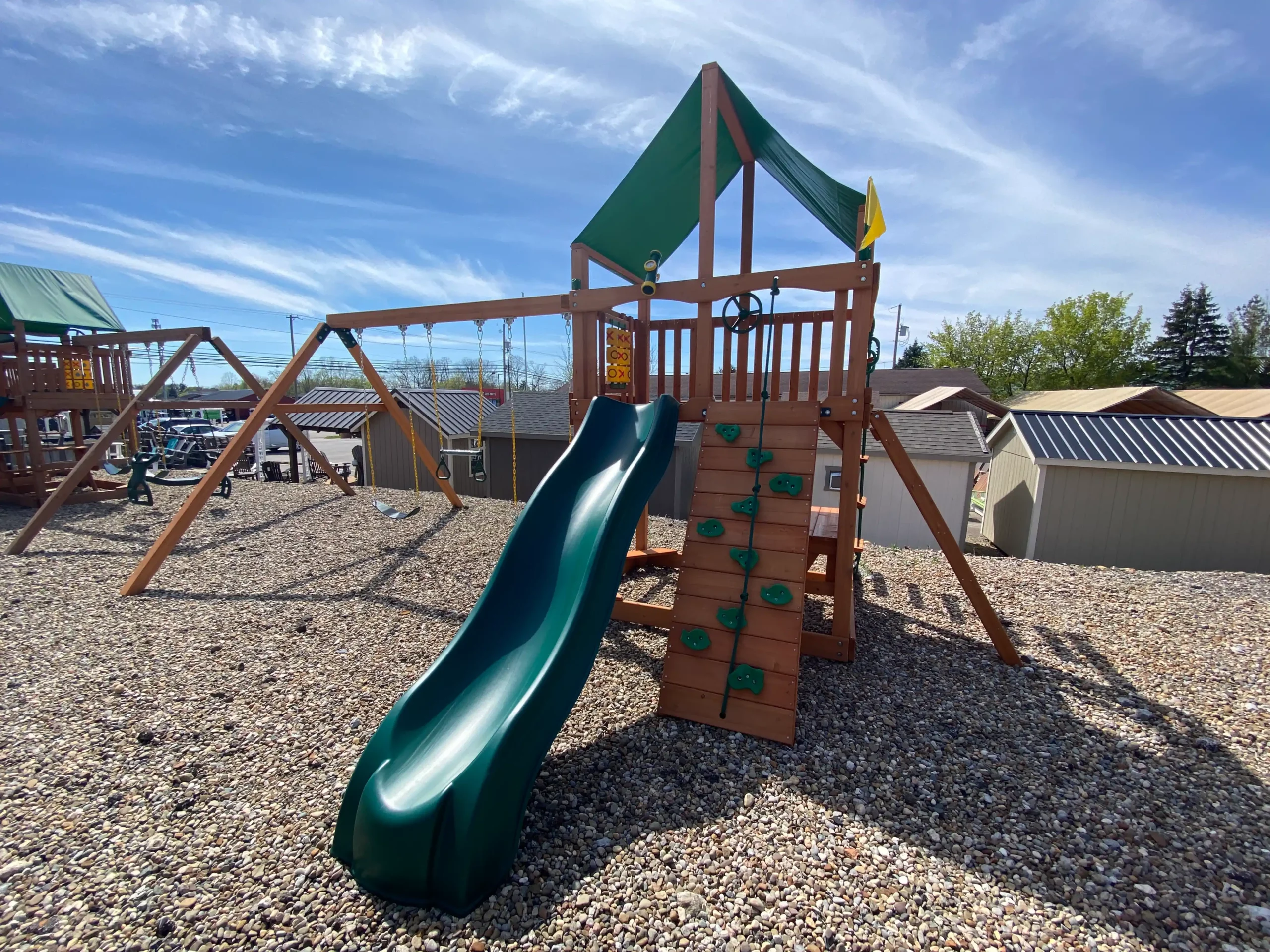 Patio swing sets with canopy kids world play systems