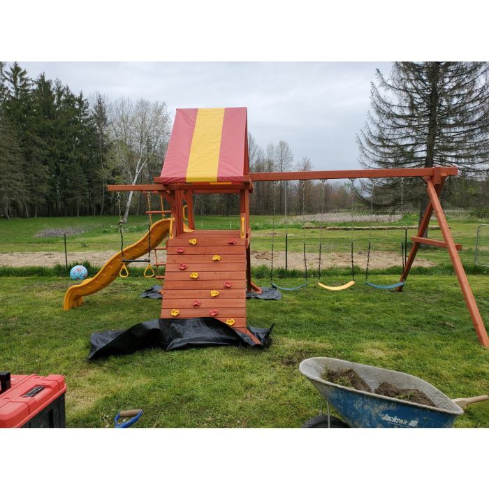 cheap wood swing set for sale