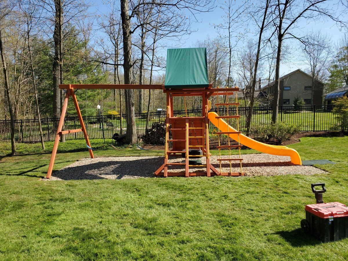 clearance wood swing set for sale