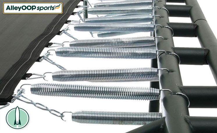 AlleyOOP trampoline safety springs close-up