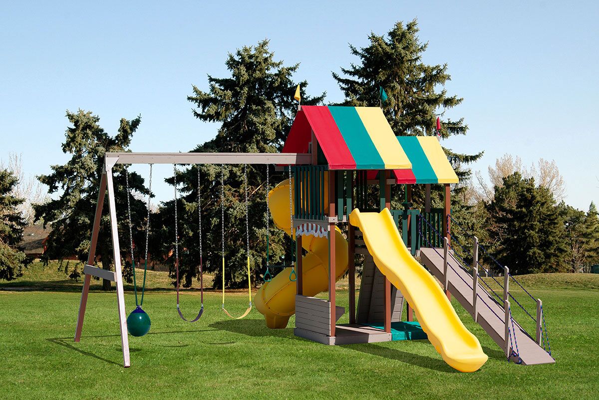 swing set playhouse