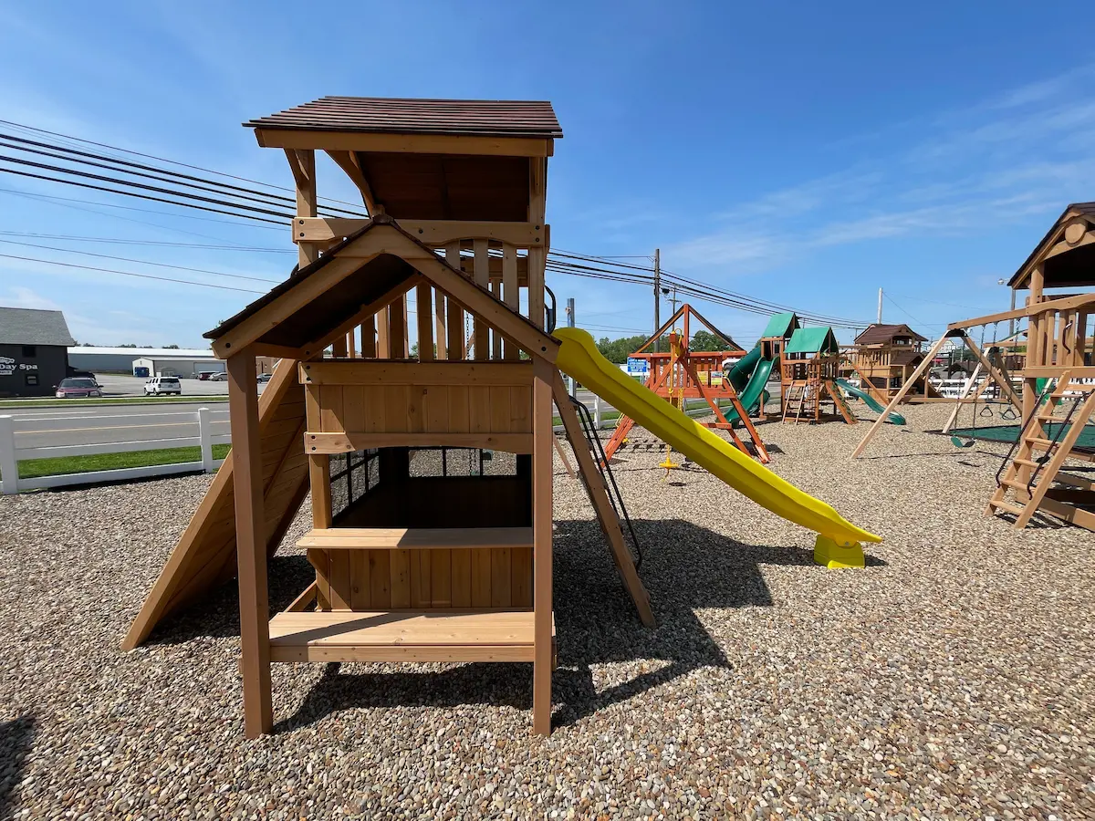 kids world play olympian outlook swing sets