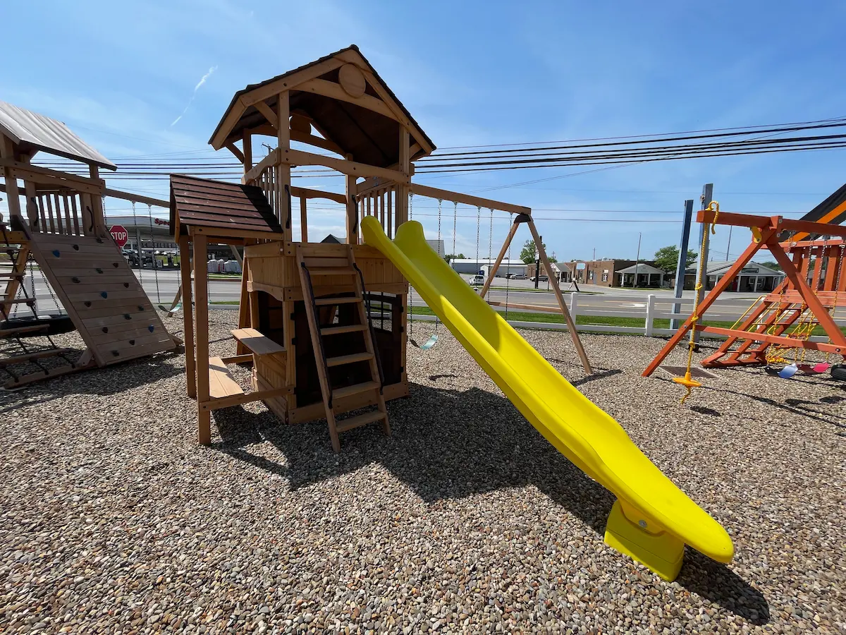 kids world play olympian outlook xl 2 b outdoor swing set