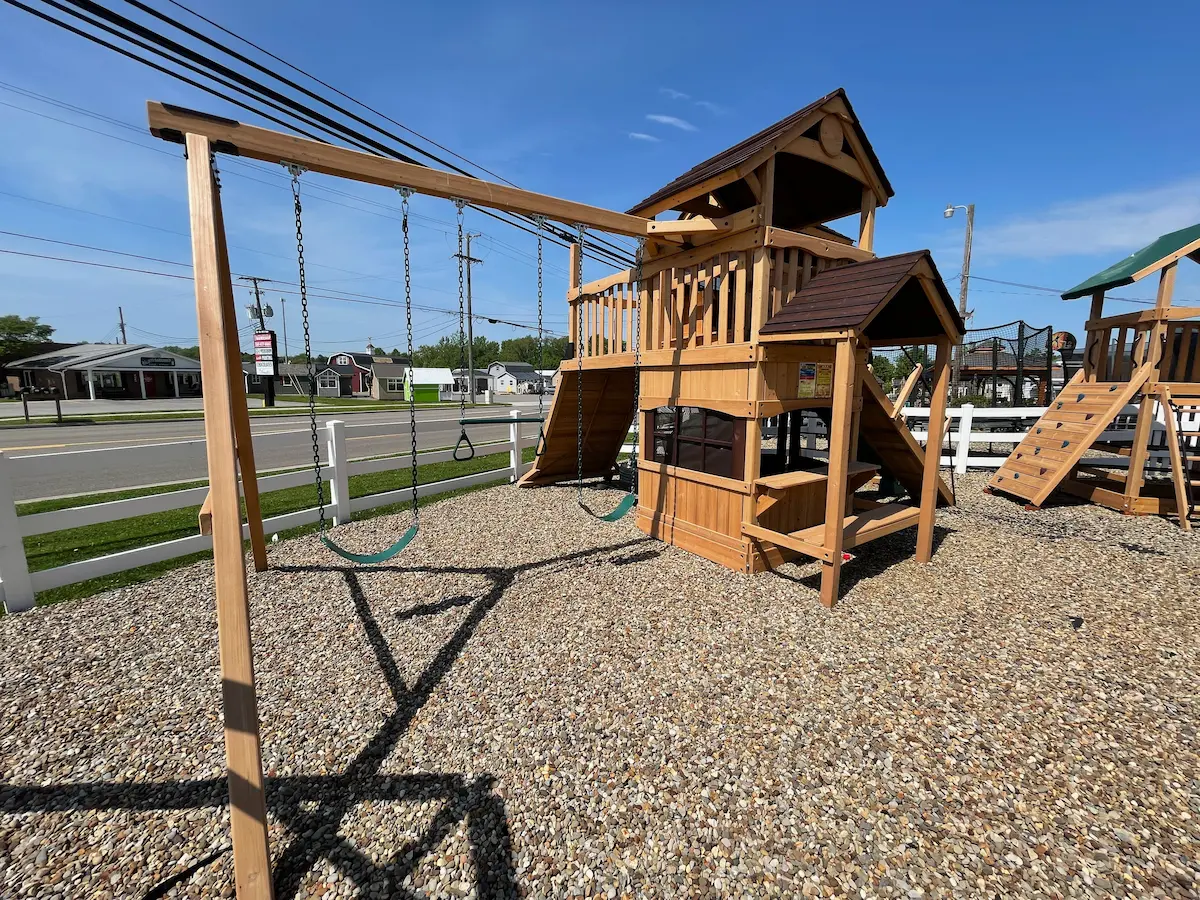 swing set with slide