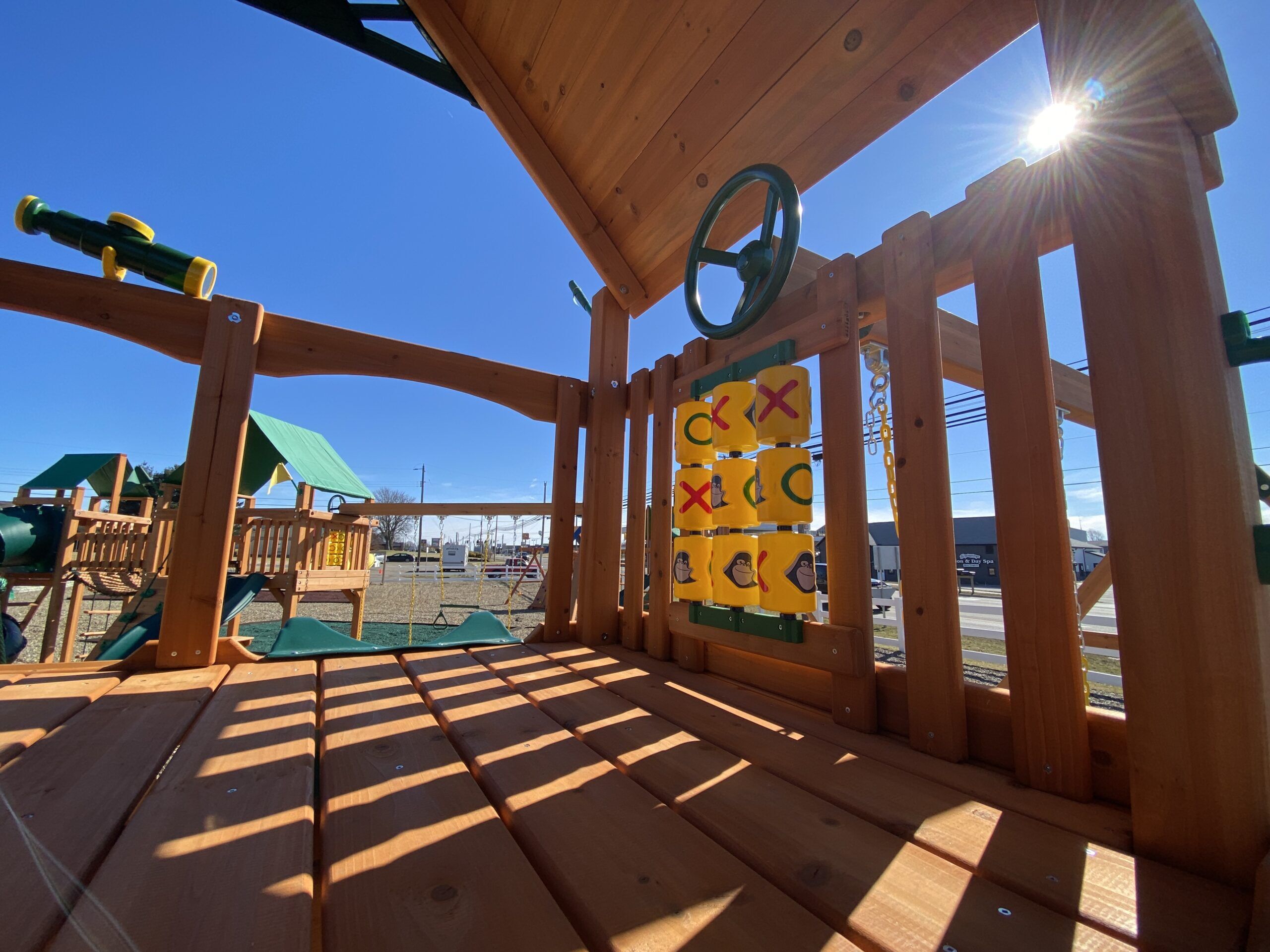swing set with spiral slide for sale