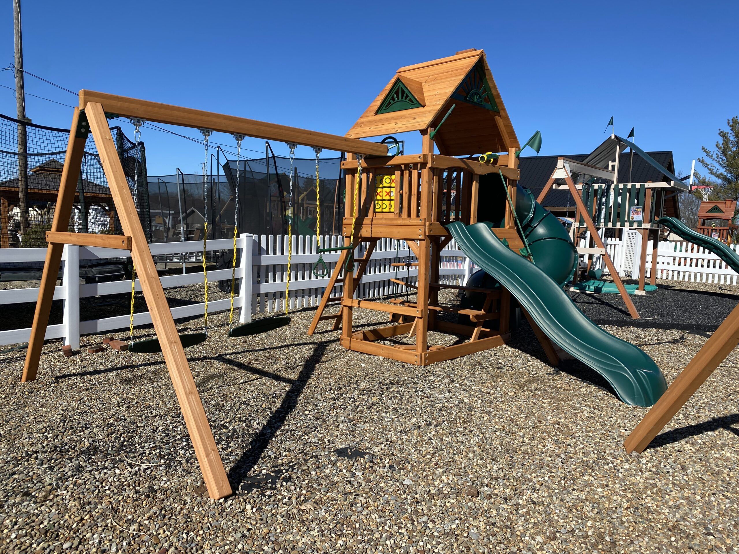 swing set with spiral slide on sale near me