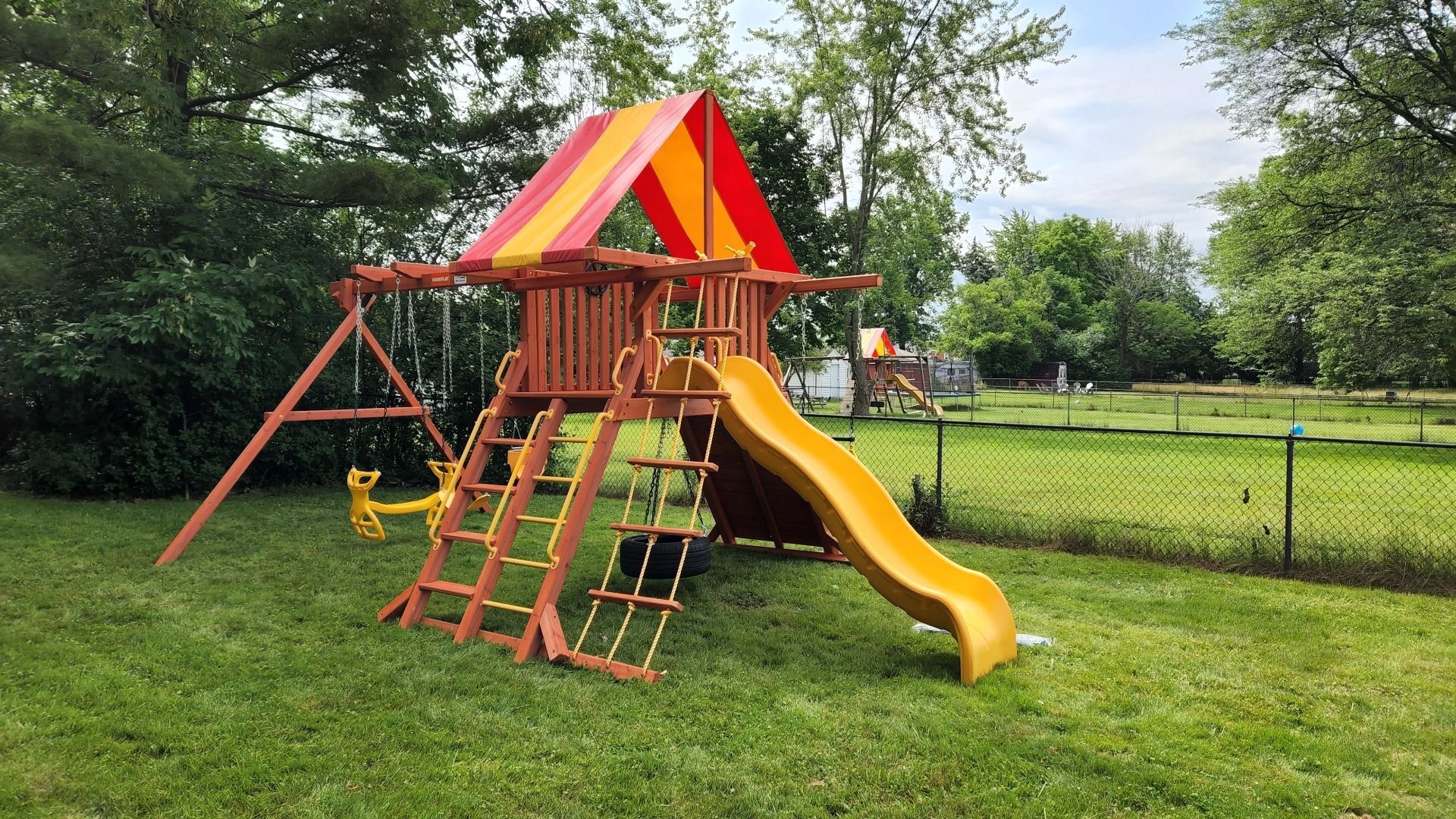 playground swing set plans Akron ohio