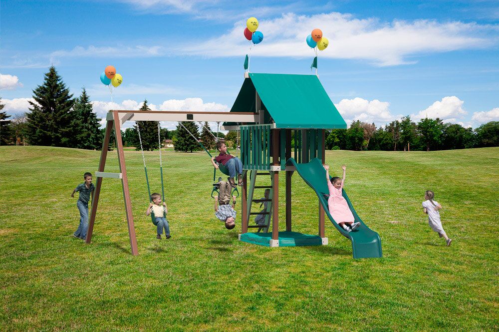 wooden swing set