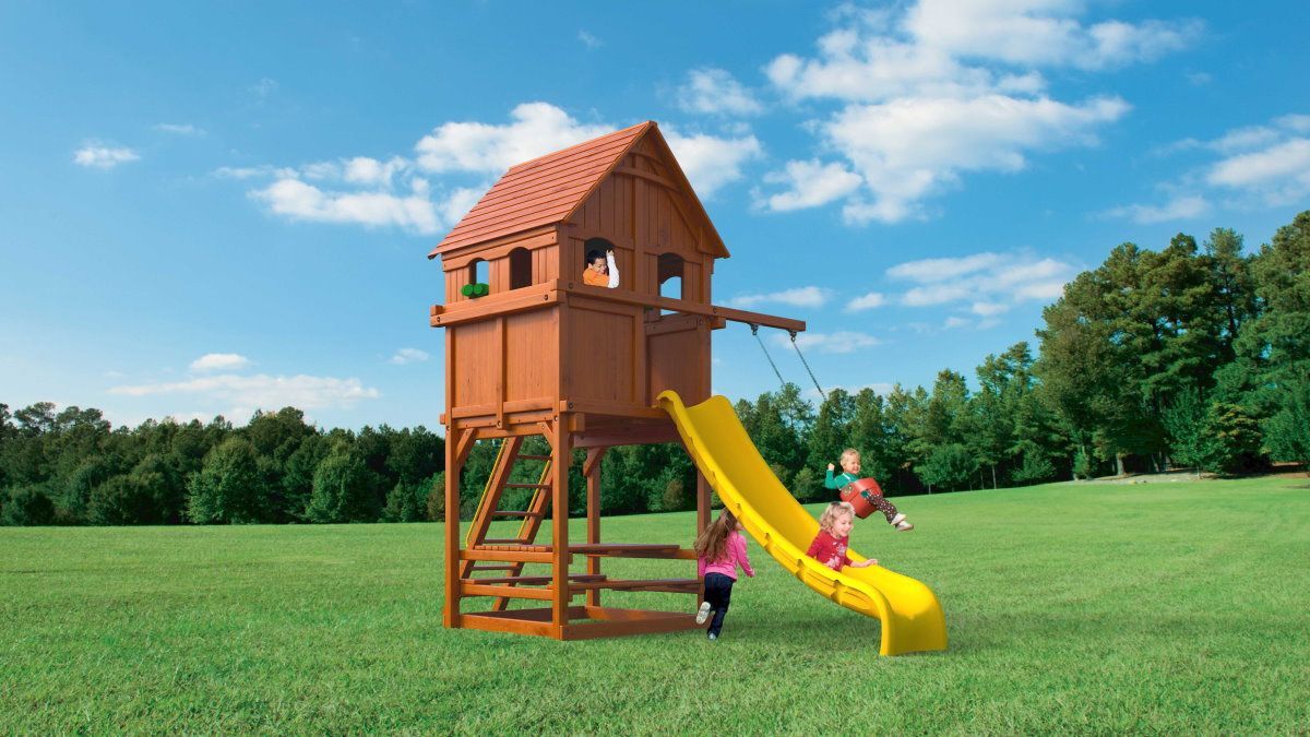 swing set enclosure near me Kids World Play Systems