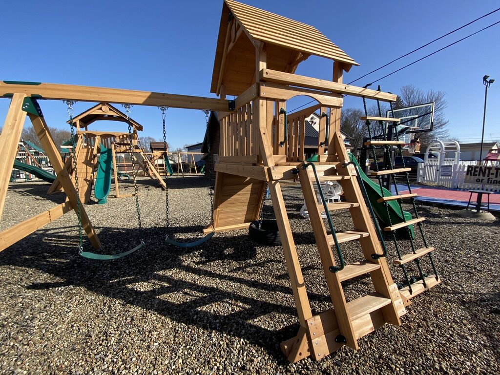 cheap wooden swing sets 10