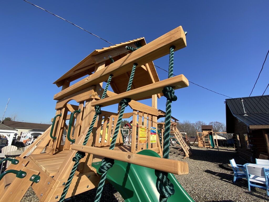 cheap wooden swing sets 7