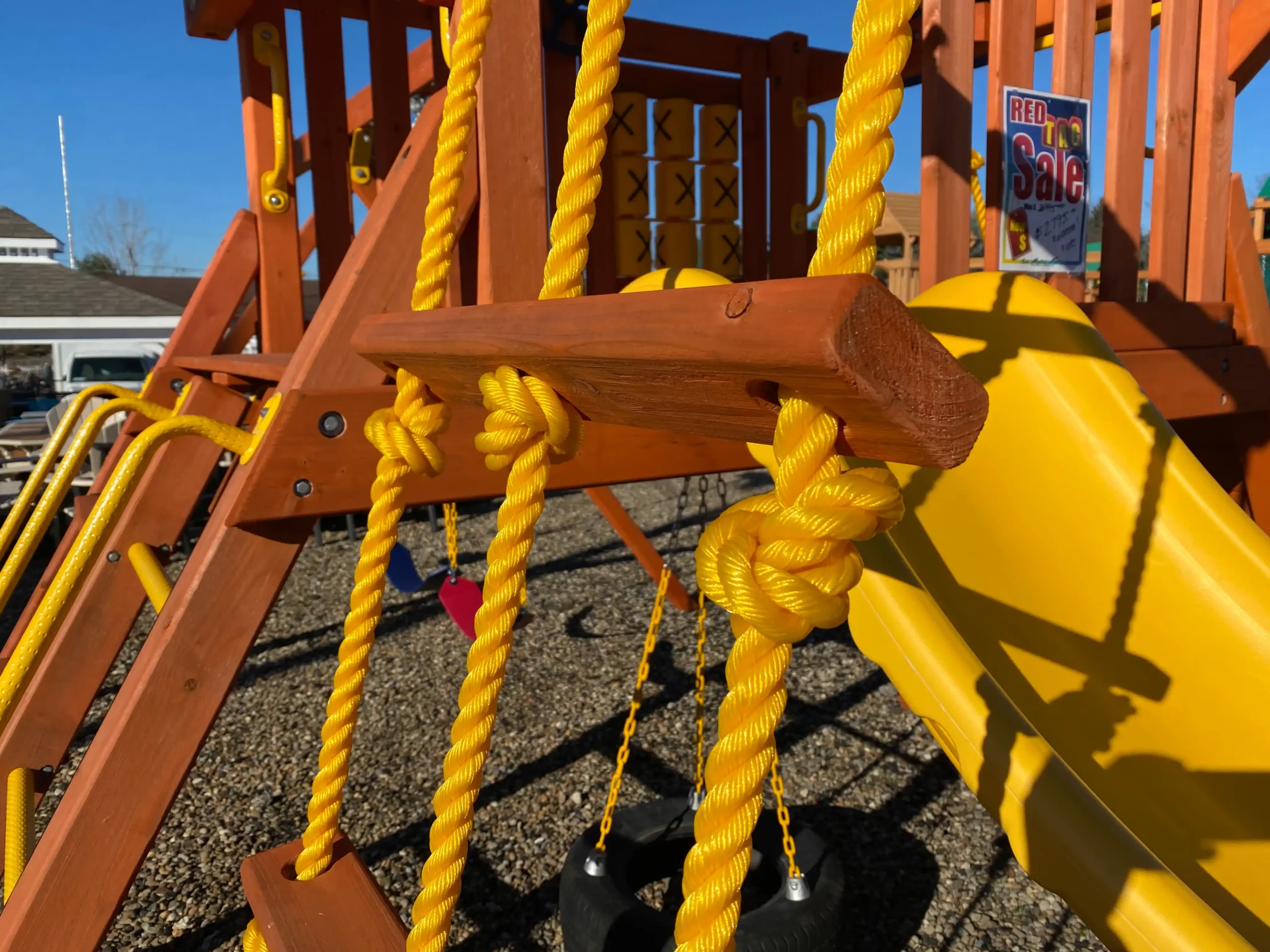 outdoor wood swing set kids world play systems