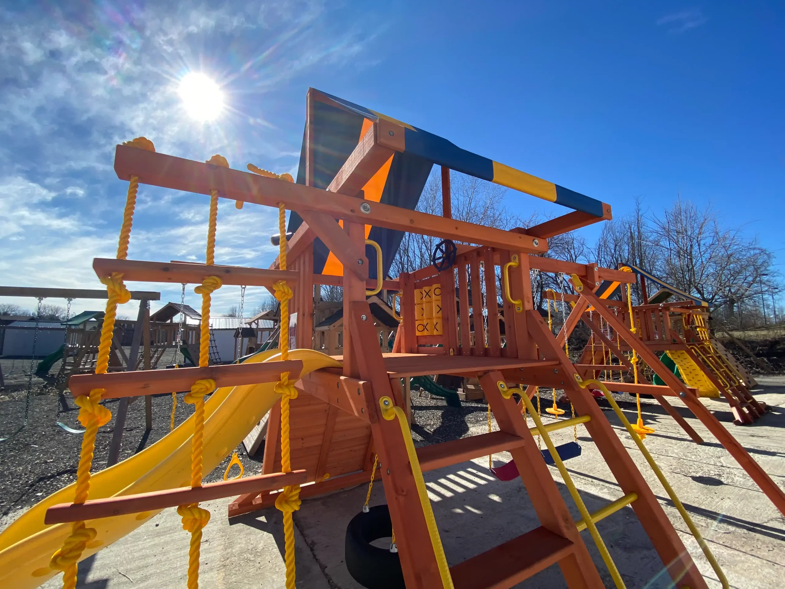 swing sets wooden kids world play systems