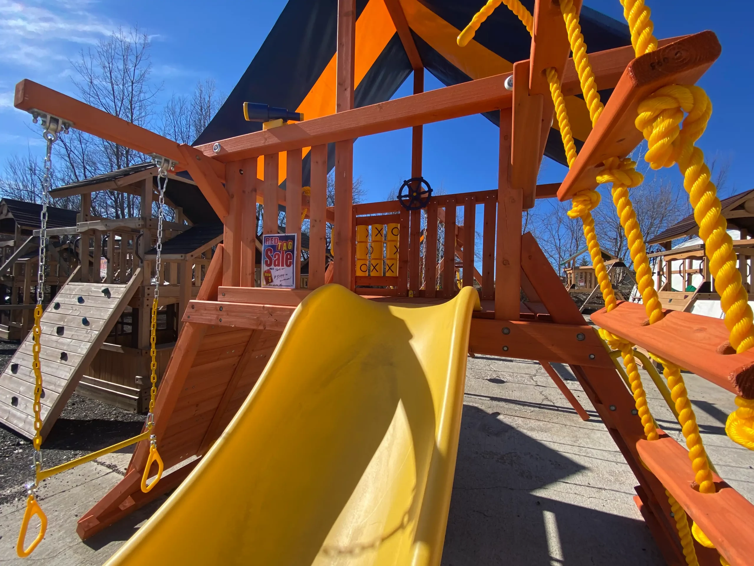 wood swing set kids world play systems