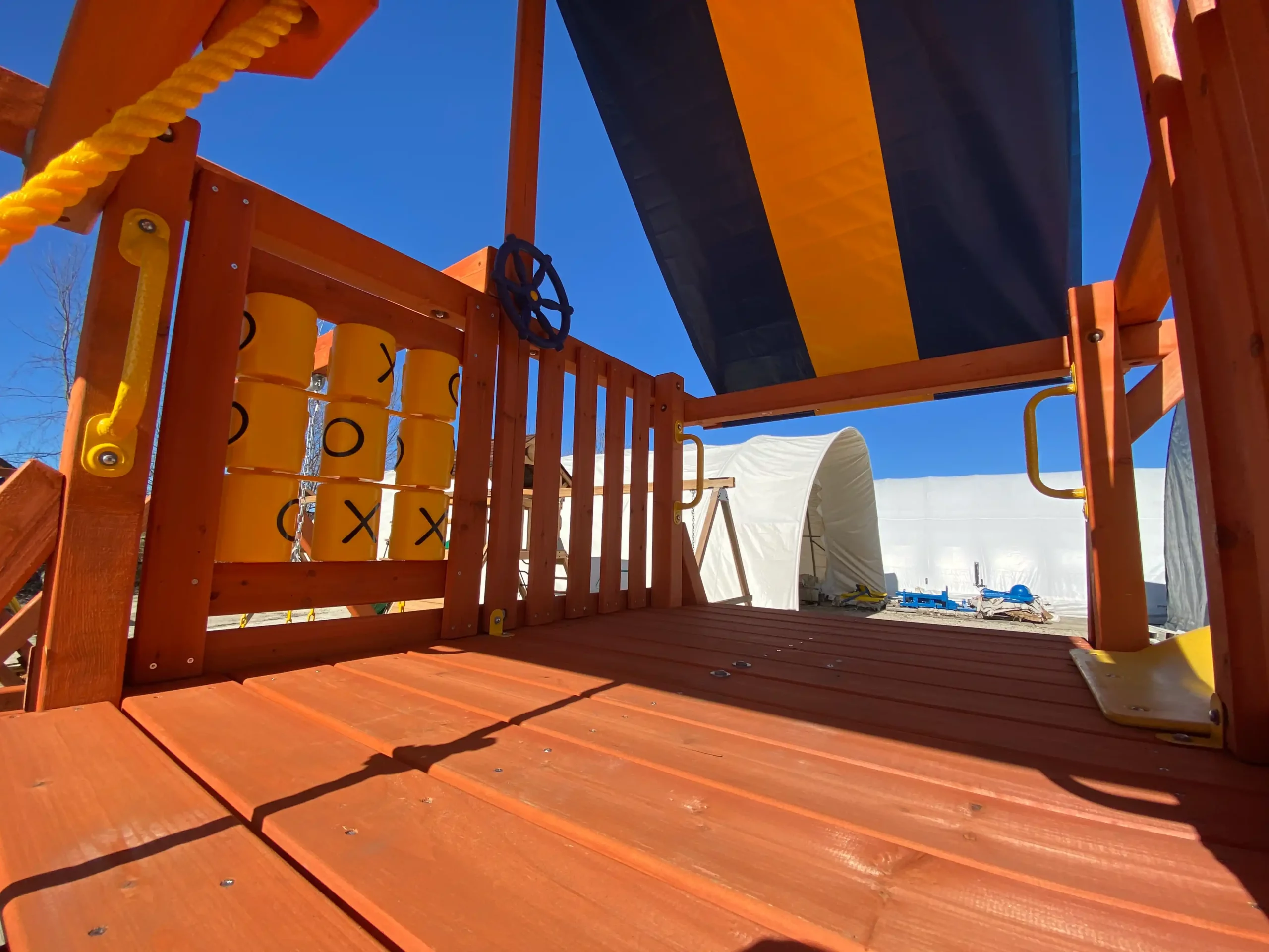 wooden swing set kids world play systems
