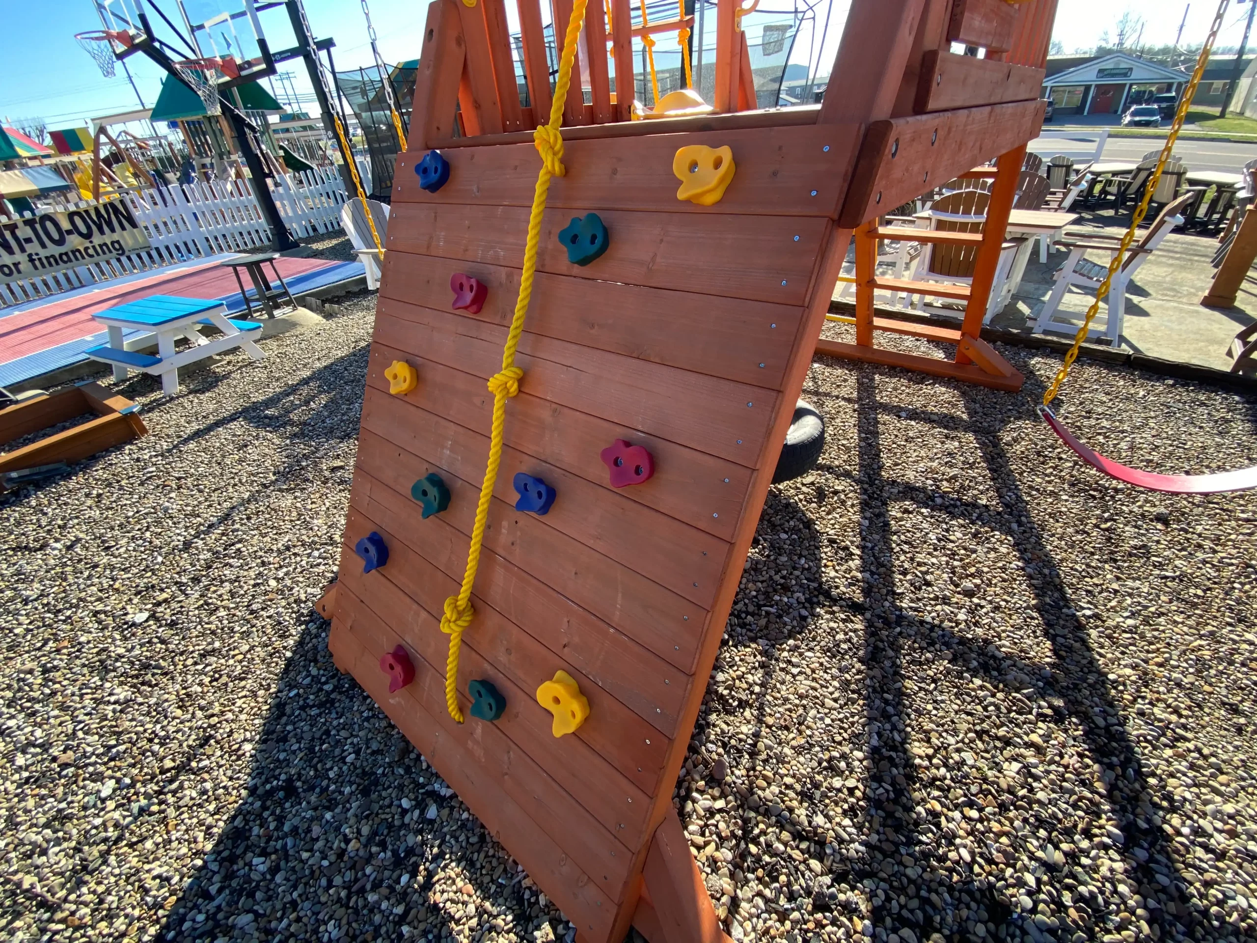 wooden swing set kits kids world play systems